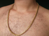 Cadeado Quadrancular Folheado a Ouro 18k