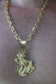 São Jorge Folheado a Ouro 18k